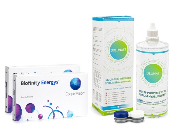 Biofinity Energys (6 Linsen) + Solunate Multi-Purpose 400 ml mit Behälter