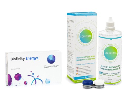 Biofinity Energys (6 Linsen) + Solunate Multi-Purpose 400 ml mit Behälter